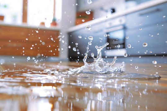 Innovative Entwicklung: Laminat kann heute bereits in wasserbeständigen Qualitäten geliefert werden. FOTO: JOHN/STOCK.ADOBE.COM (KI)