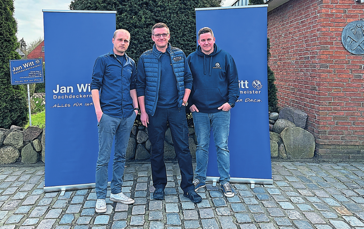 Die Geschäftsführung der Jan Witt GmbH (von links): Fynn Staben, Jan Witt und David Stettin.