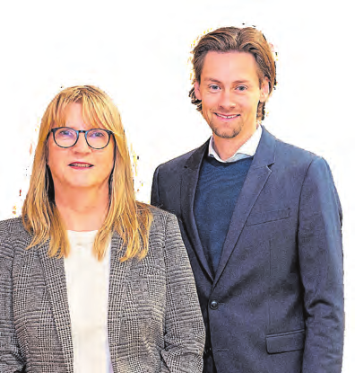 Birgit Masuch und Simon Eschweiler aus dem Recruiting-Team der VR Bank in Holstein.