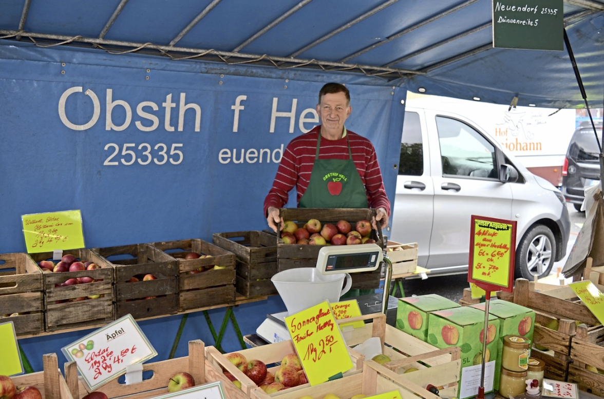 Gerd Hell setzt auf Vielfalt und Qualität bei seinem Obst und den selbstgepressten Säften.