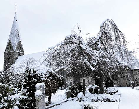 Borbyer Kirche im Schnee. Foto: Birte Sieland