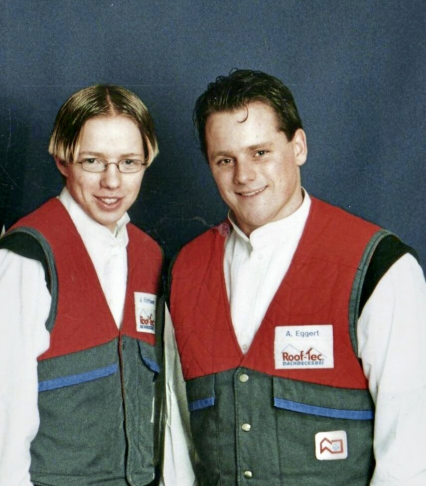 Roof-Tec's Dream-Team vor 25 Jahren: John Erichsen und Arne Eggert. Fotos: Roof-Tec