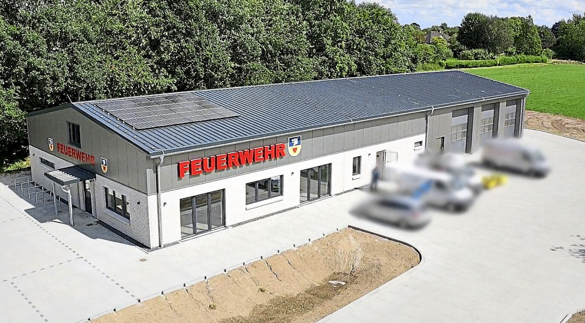Neubau eines Feuerwehrgerätehauses in Dollerup Fotos: Wrobel Bauunternehmen GmbH