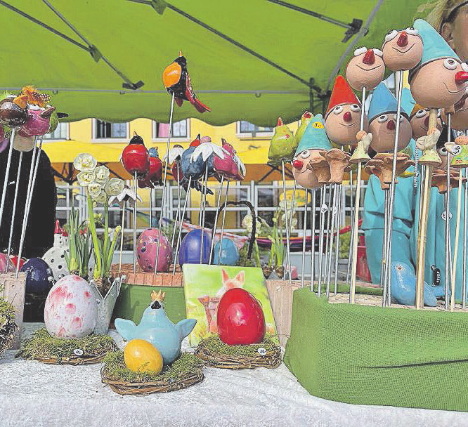 Bunt wird es auf dem Ostermarkt am 12. und 13. Mai. Dann gibt es wieder jede Menge Kunsthandwerk zu kaufen.