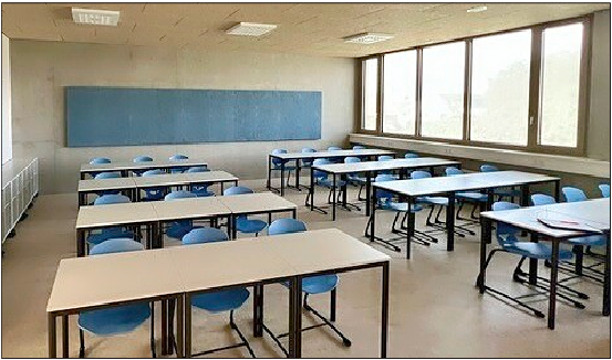 Moderne Klassenzimmer sollen zum Lernen animieren.