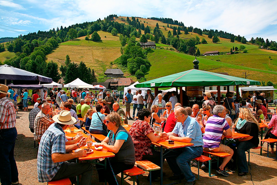 Festschmaus beim Viehabtrieb im Münstertal