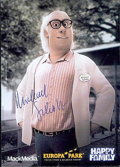 Scholz als Comicfigur in einem Film
