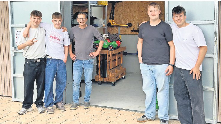 Sie schauen, dass was geht (von links): Jakob Kalesch, Lenn Ertinger, Charly Schwahr, Lukas Holder und Diego Hauschild.