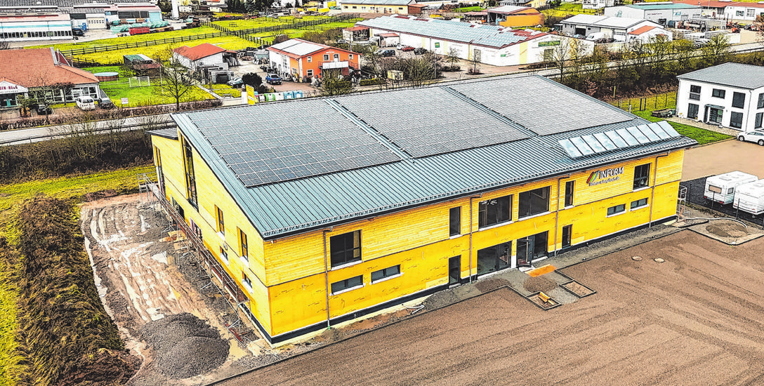 Luftaufnahme des neuen Fitnessstudios.