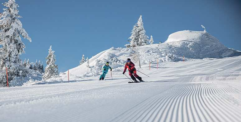 Traumhafte Pisten und einmalige Panoramen sorgen für Stimmung. Fotos: Mirja Geh