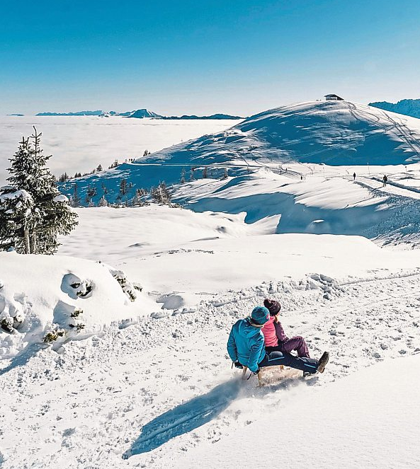 Pure Wintermagie mit Aussicht: Die Lage „on top“ macht die Gerlitzen Alpe einzigartig.Fotos: Region Villach Tourismus GmbH/Michael Stabentheiner (5)