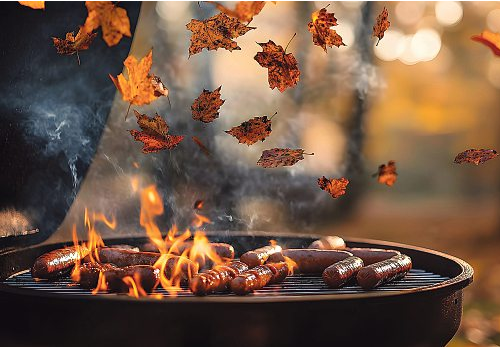 Genuss im Herbst: Kastanien, Glühwein und Bratwürste versüßen uns die gesellige Runde.