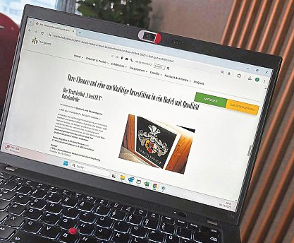 Auf der Website der Unterkunft ist übrigens das Anleihen-Angebot zu finden. Foto: Elisa Aschbacher