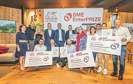 Drei KMUs erhielten das Preisgeld von 10.000 Euro. Foto: AS-Photography