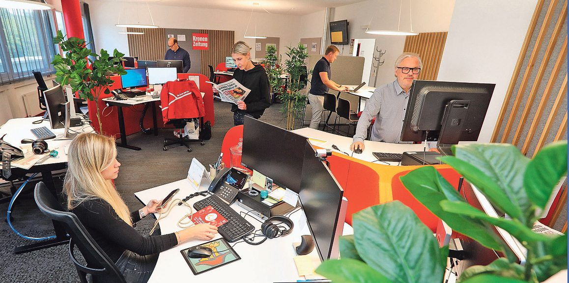 Der neue Newsroom. Foto: Uta Rojsek-Wiedergut