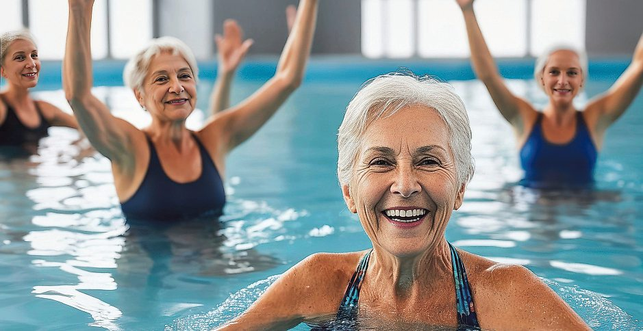 Balanceübungen im Wasser sind von Vorteil, weil man dabei nicht stürzen kann. Foto: Cad3 D.Expert - stock.adobe.com