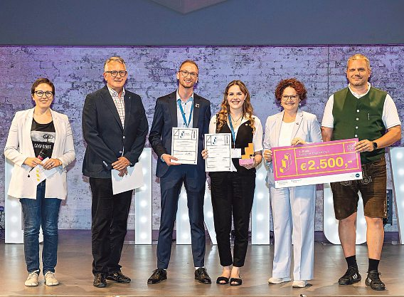 Die Gewinnner der HTL Mössingerstraße beschäftigten sich mit Künstlicher Intelligenz. Foto: Walter Voglhuber
