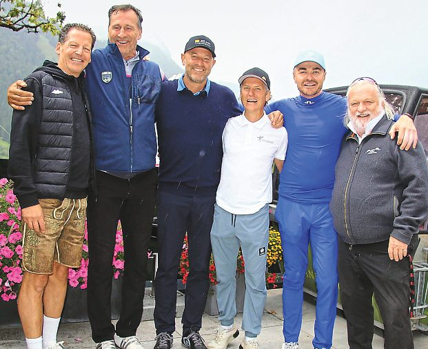 Golften in Kltz für die gute Sache: Martin Schwaiger, Lars Riedel, Tobias Schiegl, David Kreiner, Leo Hillinger und Fidji Fiala (v.l.)