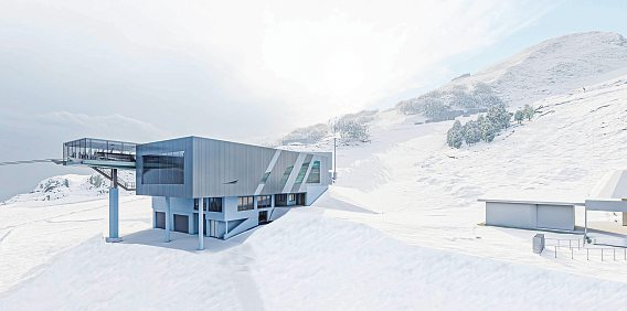 Blick auf die Diasbahn Bergstation in Kappl. Foto: Gerhard Poller