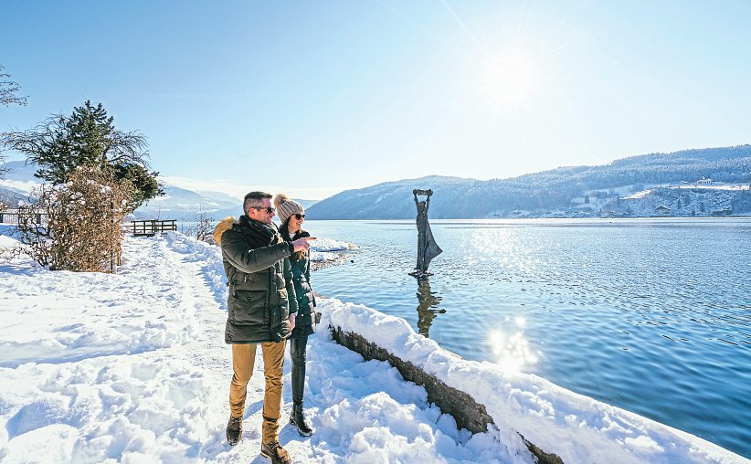 Stille Spaziergänge am See treffen auf Snowtubing am Falkert. Foto: Gert Perauer Stille