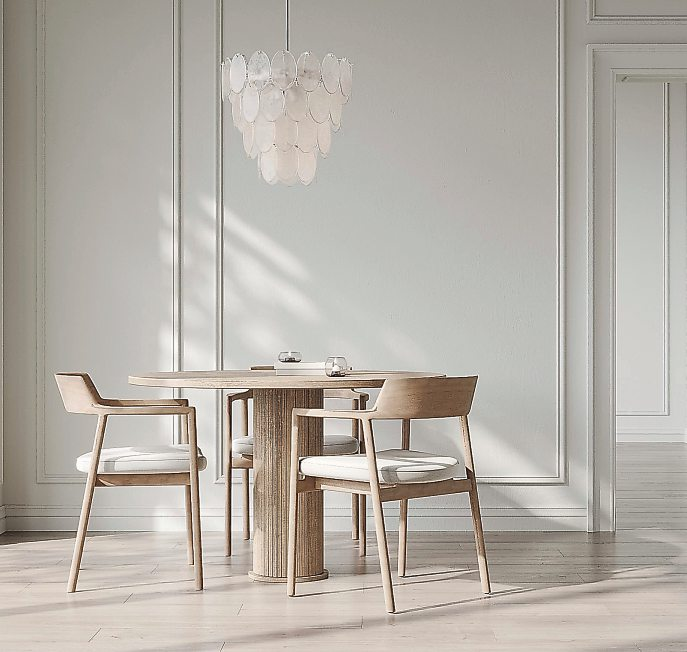 Helle Möbel, weiche Textilien und natürliche Materialien entfalten …