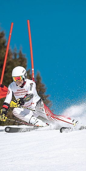 Auch beim Skifahren gibt Gerhart Kreimer richtig Gas!