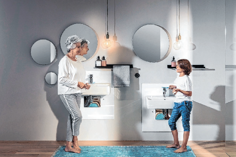 Der Komfort-Bad-Typ sucht im Badezimmer neben Unterstützung bei der Körperpflege auch den Genuss. Eine moderne Badausstattung macht die Alltagsroutine zum angenehmen Ritual und vermittelt Sicherheit. Foto: Viega/akz-o