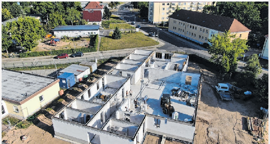Ein aktuelles Projekt: die neuen Werkstätten der Lebenshilfe Oder-Neiße in Frankfurt (Oder). Der erste Bauabschnitt ist abgeschlossen. Foto: Krebs & Schulze Group