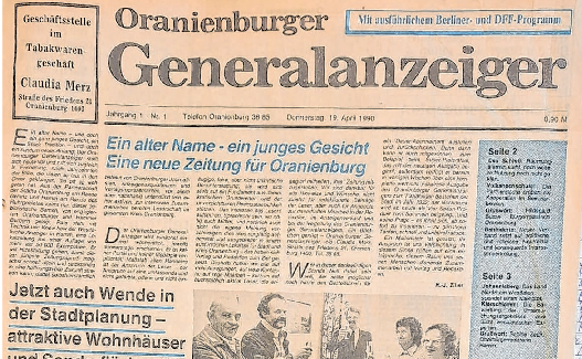 So sah die erste OGA-Titelseite aus. Repro: Jana Jung