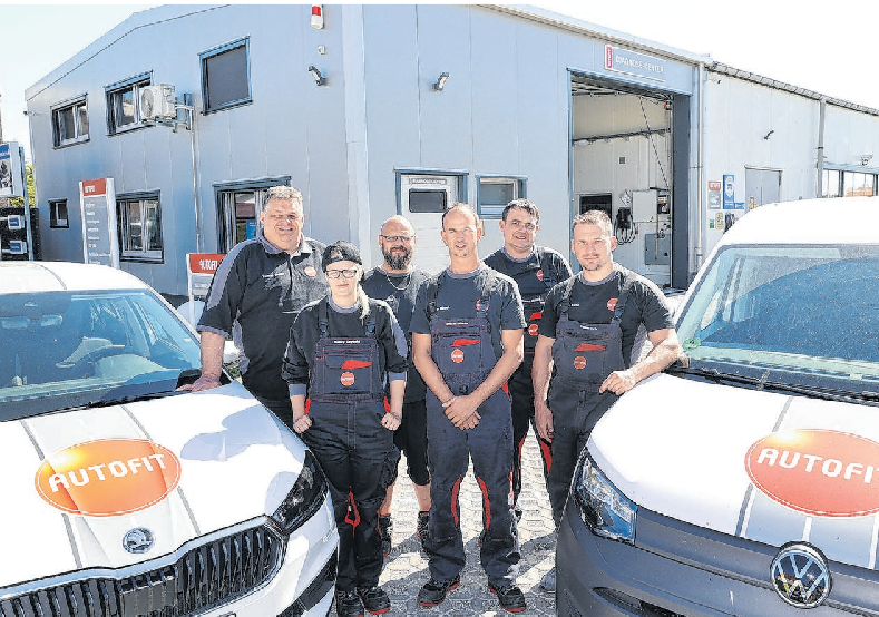 Das Team von Torsten Brunke (I.): Nancy Seybold, Ronny Richnow, Stefan Hübner, David Semrau und Thomas Bartz (v.l.) Fotos (2): Thomas Burckhardt