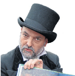 Harry Rischar führt als Jules Verne durchs Programm.