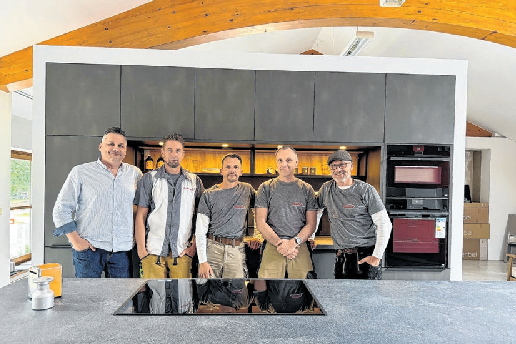 Das Team der Küchenunion (von links): Andreas Musculus, Marc Neuer, Enrico Sablewski, Sebastian Lange und André Kiekbusch. Foto: Küchenunion.