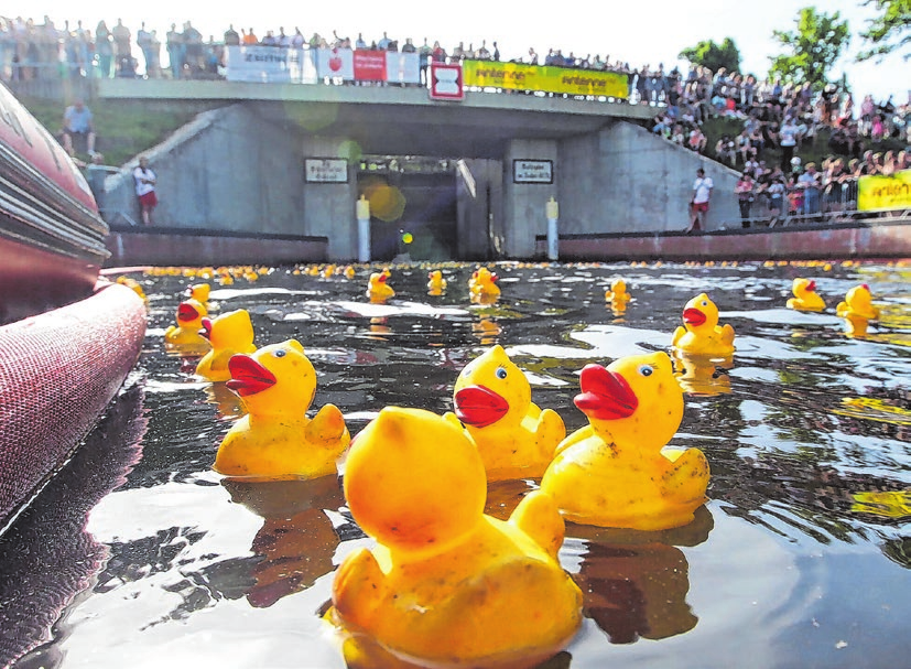 Hier das Entenrennen mit 800 Enten, im Jahr 2019. Foto: Archiv/Thomas Burckhardt