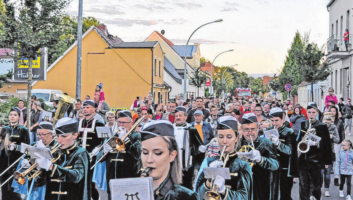 Zum Auftakt des Umzuges am Freitagabend ist auch in diesem Jahr wieder die Blaskapelle Orkiestra Pojezierza zu erleben. Fotos: Cornelia Mikat