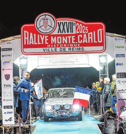 An die belgischen Titelverteidiger, Michel Decremer und Jennifer Hugo, hier beim Start im französischen Reims, kam bei der Ralley Monte Carlo Historique niemand heran. Foto: avd