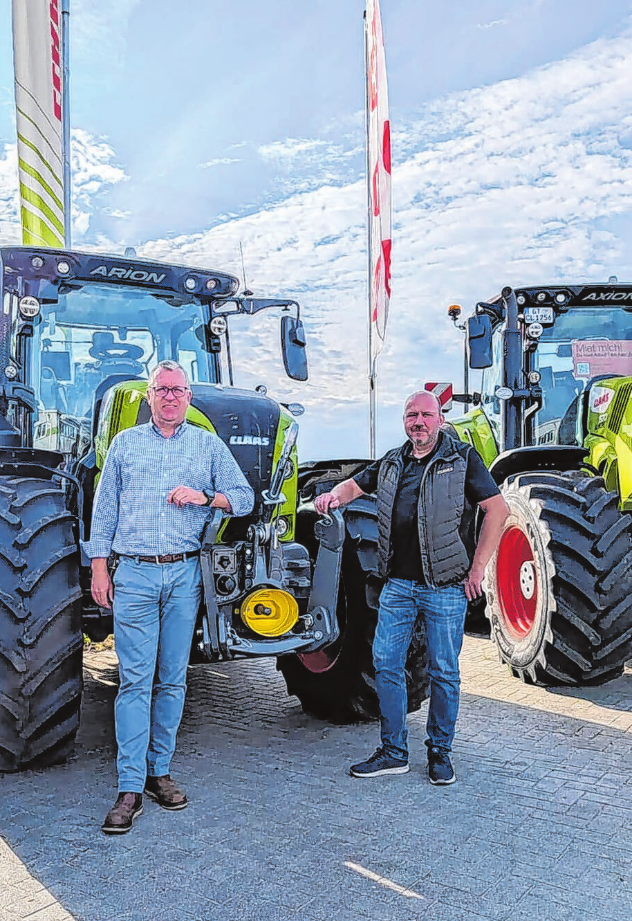 Die Geschäftsführer Ulrich Helmig (I.) und Mario Joite sind seit 2024 die Doppelspitze bei k&h Landmaschinenhandel.