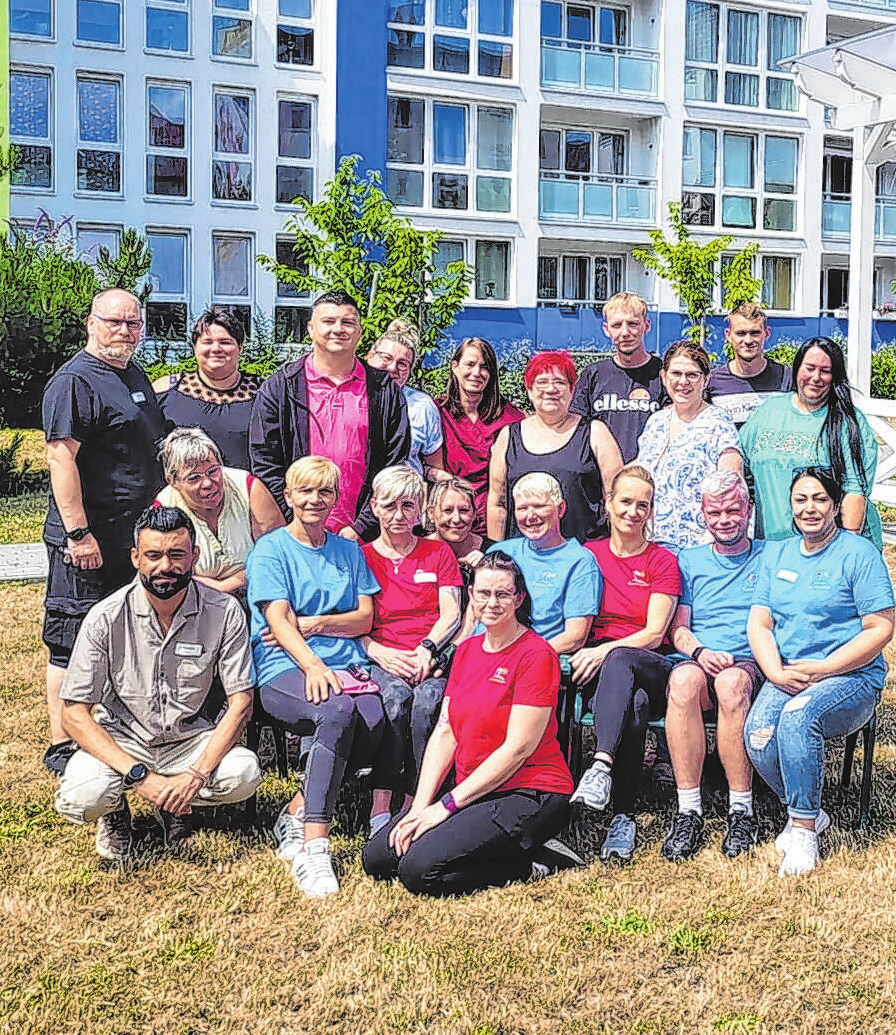 Ein Teil des Teams der Wohngruppe am Schwänchenteich