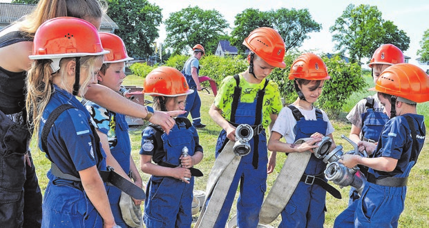 Auf den Nachwuchs kommt es an: Die Lebuser Jugendwehr feierte auch schon ihr 60-jähriges Bestehen.