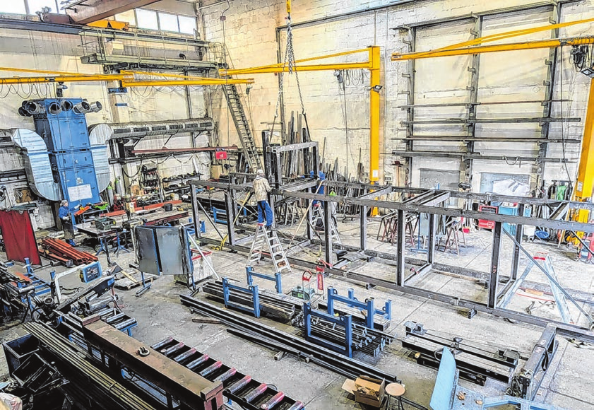 In der Werkstatt der Schlosserei und Stahlbau GmbH Klink entstehen individuelle Stahlkonstruktionen. Azubi gesucht!