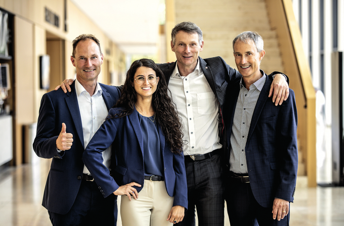Erich (v.li.), Donata, Philipp und Martin Kollmar (sechste und siebte Generation) Foto: Bellmer