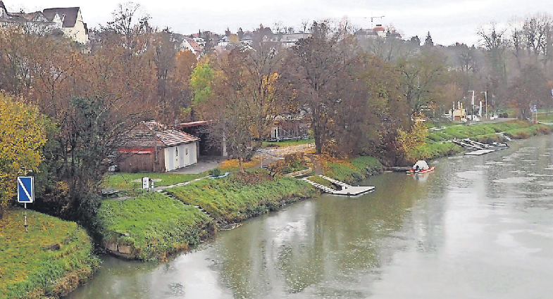 Das Vereinsgelände des Kanu-Club Marbach liegt direkt am Neckar. Fotos: Helmut Klein