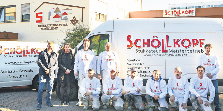 Langjährige Erfahrung: das Team des Stuckateurbetriebs Schöllkopf in Filderstadt-Plattenhardt. Foto: Günter E. Bergmann - Photography