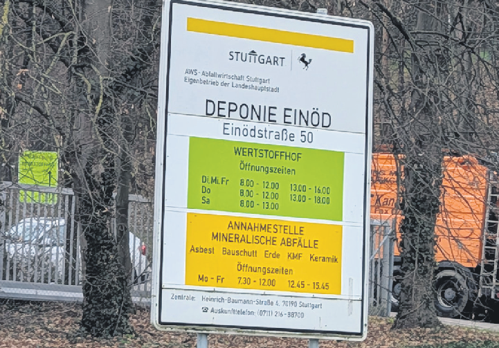 Deponie und Wertstoffhof haben unterschiedliche Öffnungszeiten.
