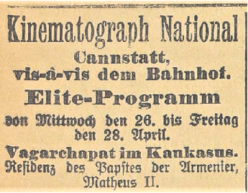 Die Anzeige stammt aus „Cannstatter Zeitung“ vom 26. April 1911. Foto: Stadtarchiv Stuttgart