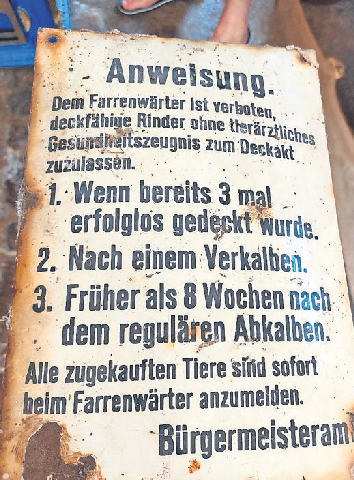 Im Fundus des Geschichtsund Heimatvereins lagern viele Erinnerungen an die landwirtschaftliche Geschichte des Orts.