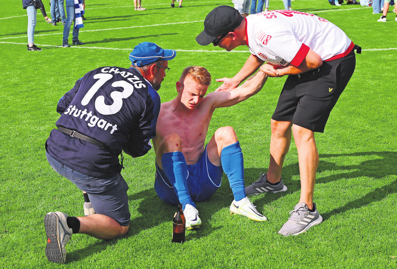 Drama am 4. Juni 2022 in Dorfmerkingen, als die Kickers wegen der schlechteren Tordifferenz den Aufstieg verpassen.