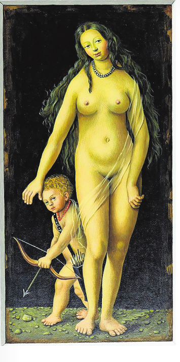 Jan Peter Tripp Venus und Cupido (nach Cranach) 2016.