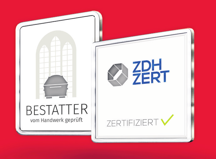 Zertifizierter Fachbetrieb: Schäfer und Roth Bestattungen.
