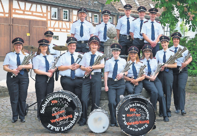 Sie geben den Ton an: Der Schalmeienzug der Freiwilligen Feuerwehr Leonberg. Foto: FFW Leonberg
