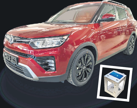 Beim Gewinnspiel lockt als erster Preis ein Ssangyong Tivoli Grand Blackline. Der Schlüssel ist in einem Tresor, den es zu knacken gilt. Foto: z